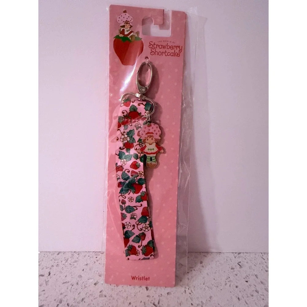 Strawberry Shortcake Wristlet Lanyard Pink Floral Neon Tuesday HIWR-NWT